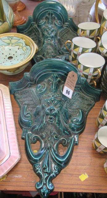 PAIR OF CERAMIC WALL SCONCES Image