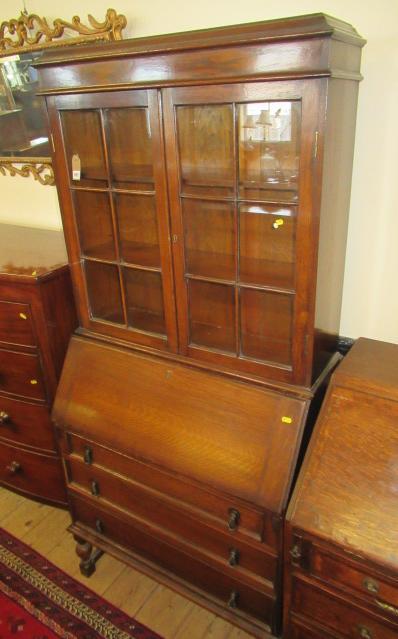 OAK BUREAU BOOKCASE Image