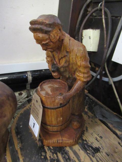 FRENCH CARVED WOOD FIGURE Image