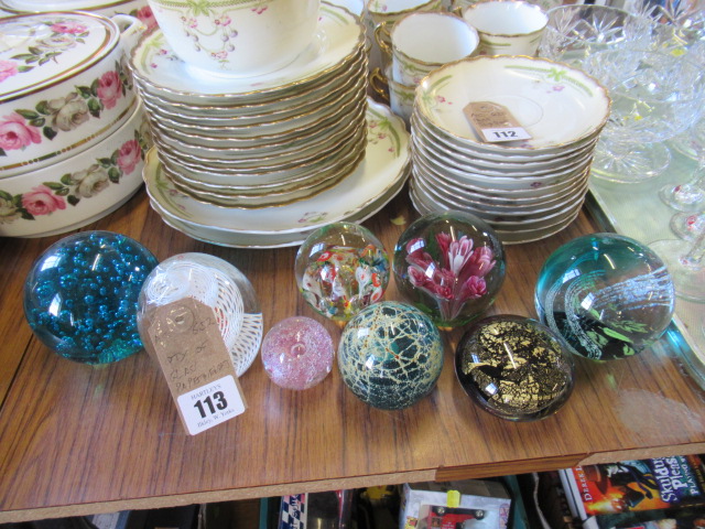 QUANTITY OF GLASS PAPERWEIGHTS Image