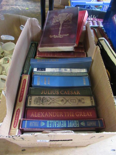 BOX OF FOLIO BOOKS INCLUDING THE LIFE OF ALEXANDRA THE GREAT Image