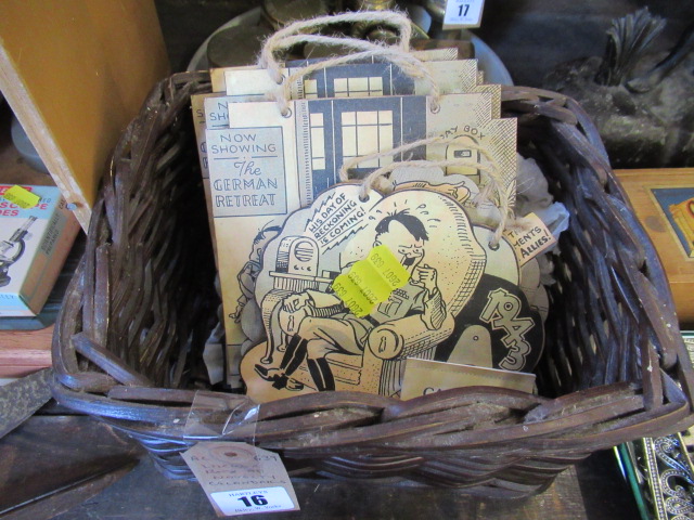WICKER BOX OF NOVELTY CALENDARS Image