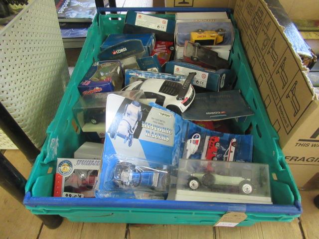 BOX OF MODEL CARS ETC Image