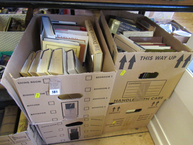 FOUR BOXES OF BOOKS INCLUDING THE FRENCH REVOLUTION FOLIOS Image