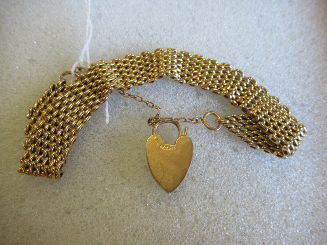 9CT GOLD BRACELET total weight 18.2g Image
