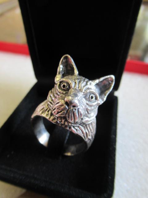 SILVER CAT RING Image