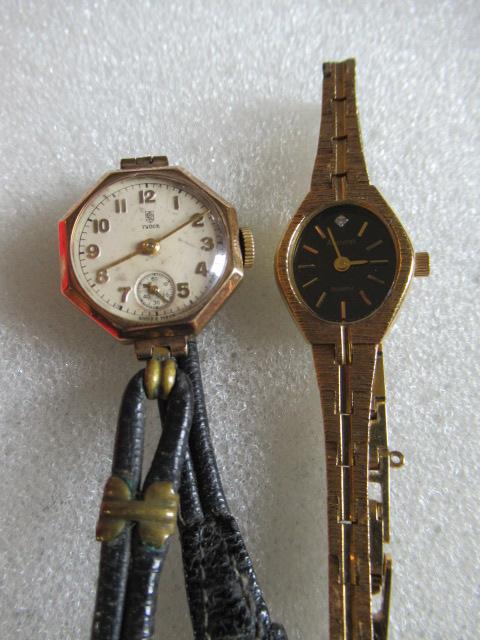 LADY'S 9CT GOLD TUDOR WRISTWATCH AND ANOTHER Image