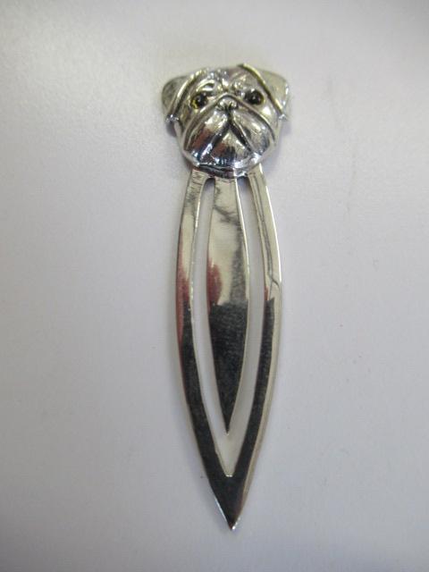 SILVER BULLDOG BOOKMARK Image