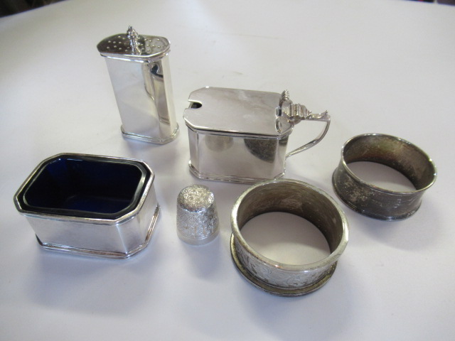 ART DECO SILVER CRUET ETC Image