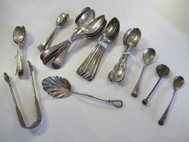 QUANTITY OF GEORGIAN AND LATER SILVER TEASPOONS Image