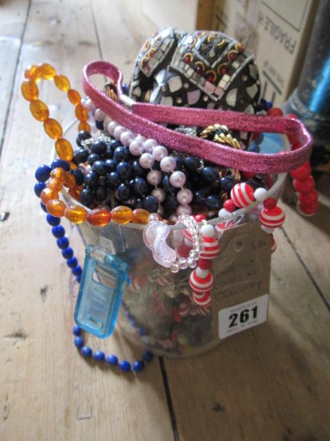 TUB OF COSTUME JEWELLERY Image