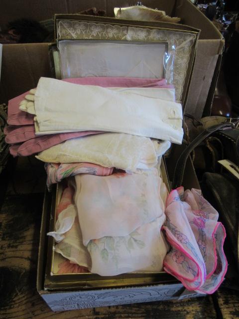 LADIES HANDKERCHIEFS AND THREE CASES Image