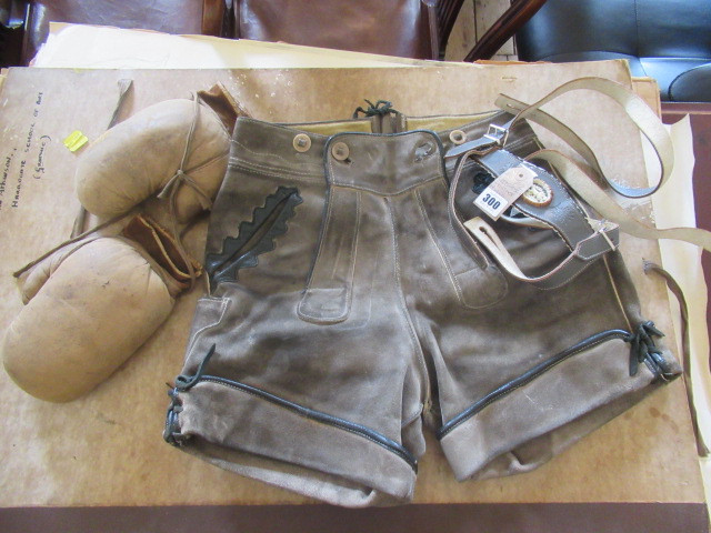 LEDERHOSEN AND VINTAGE BOXING GLOVES Image