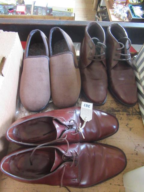 TWO PAIRS OF SHOES AND A PAIR OF SLIPPERS SIZE 11 Image