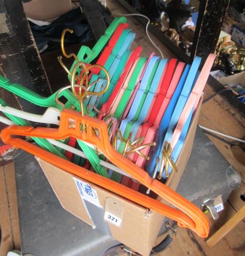 QUANTITY OF 1970S PLASTIC COAT HANGERS Image