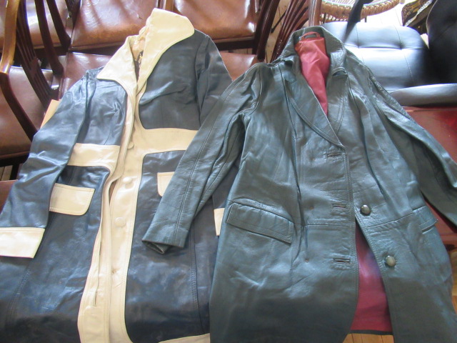 TWO LEATHER JACKETS ETC Image