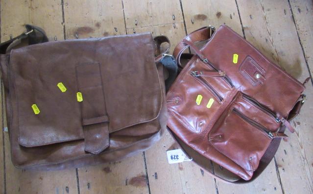 TWO LEATHER CROSS BODY BAGS Image