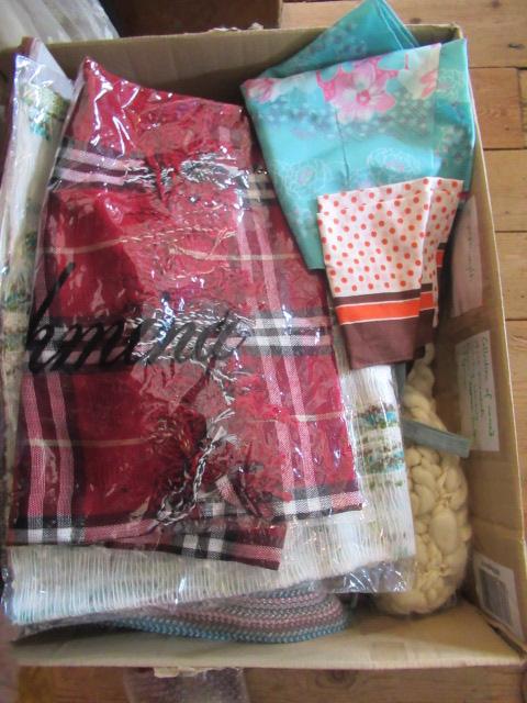 BOX OF SCARVES AND VARIOUS ITEMS Image