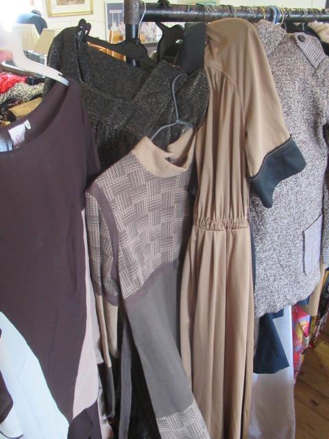 VINTAGE FIONA BROWN KNITTED DRESS ANOTHER DRESS AND THREE TWO PIECES Image