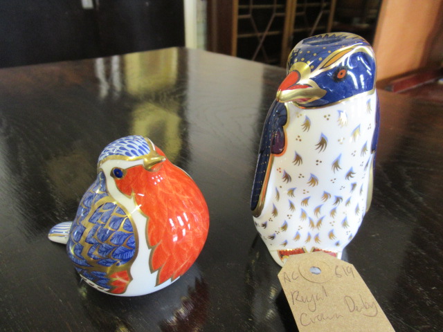 ROYAL CROWN DERBY PENGUIN AND ROBIN Image