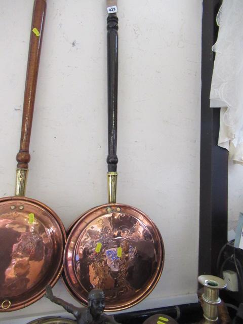 BRASS AND COPPER BED WARMER Image