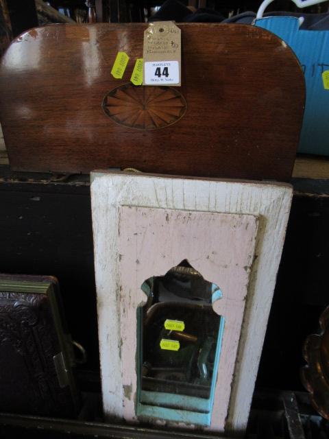 MIRROR AND AN INLAID BOOKSHELF Image