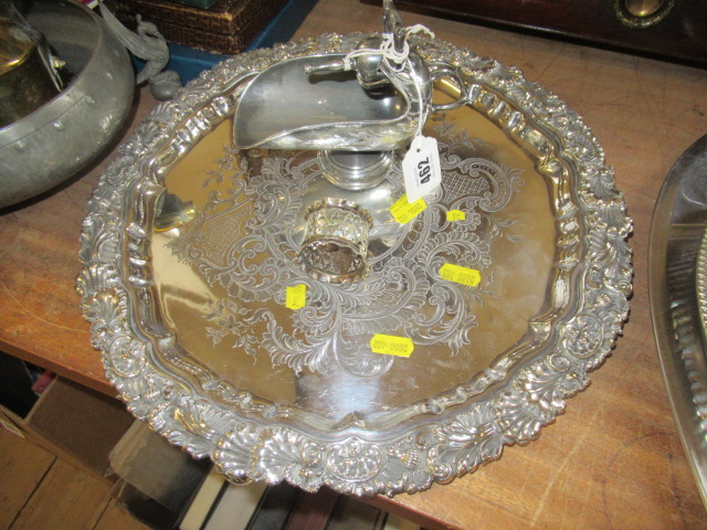 EPNS SALVER AND A SUGAR SCUTTLE Image