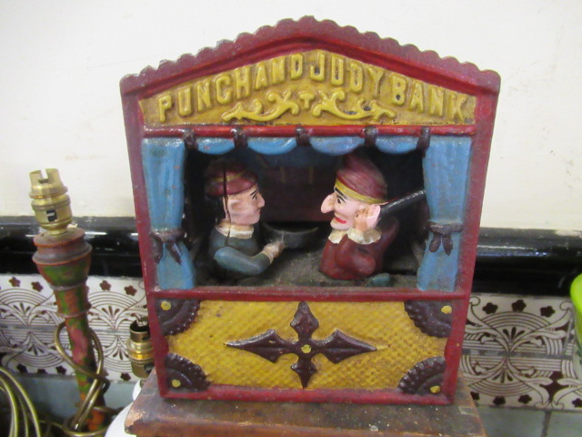 PUNCH AND JUDY CAST IRON MONEY BOX Image