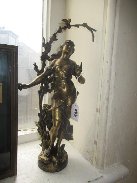 GILT SPELTER FIGURE Image