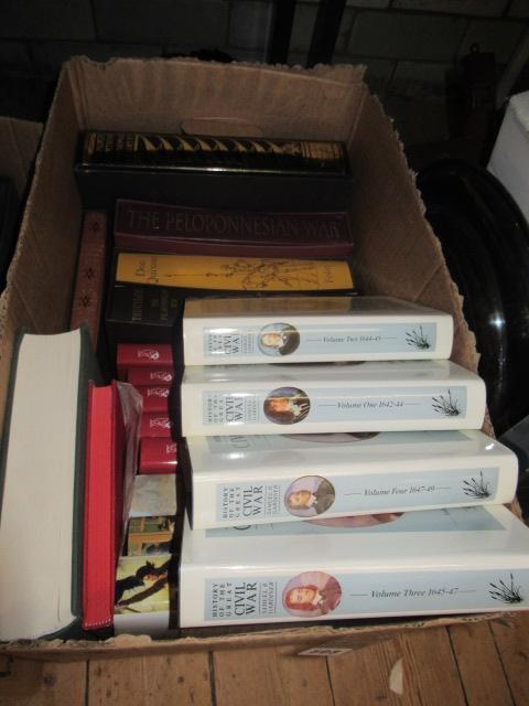 BOX OF BOOKS INCLUDING THUCYDIDES FOLIO SOCITY BOOKS Image