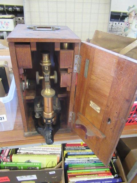 CASED LEITZ MICROSCOPE Image