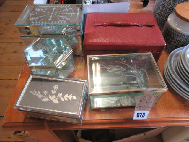 FIVE JEWELLERY BOXES Image