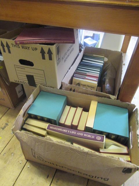 FOUR BOXES OF BOOKS INCLUDING SHAKESPEARE FOLIO EDITION Image