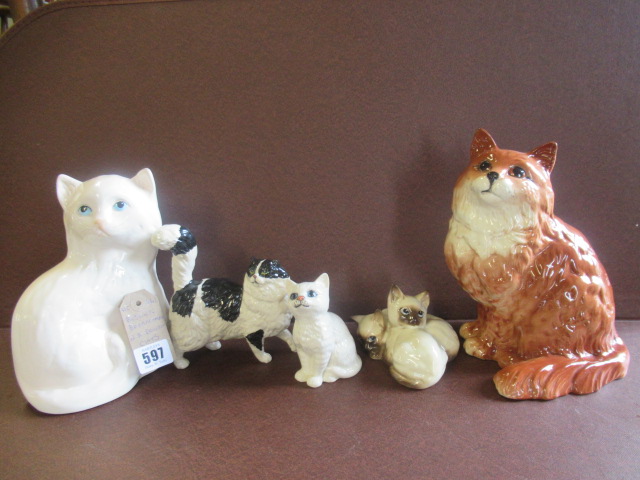 BESWICK BABBACOMBE AND ROYAL DOULTON CATS Image