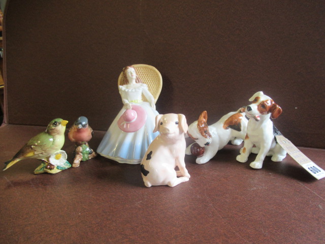 THREE BESWICK AND THREE ROYAL DOULTON ORNAMENTS ETC Image