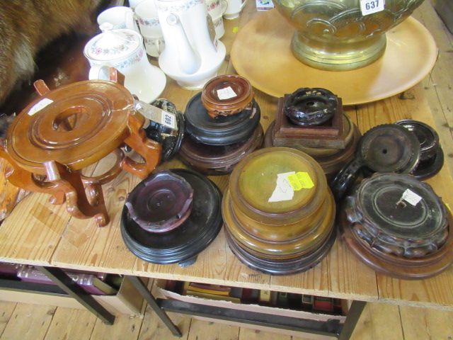 QUANTITY OF CHINESE WOODEN STANDS Image