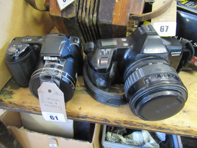 TWO CAMERAS NIKON AND MINOLTA Image
