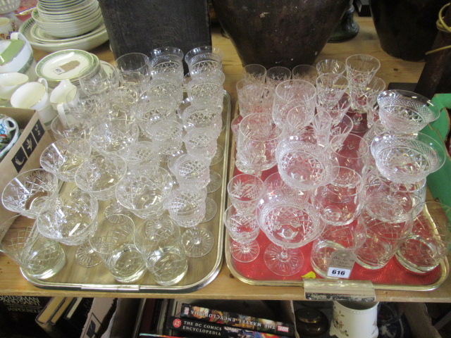 TWO TRAYS OF GLASSES Image