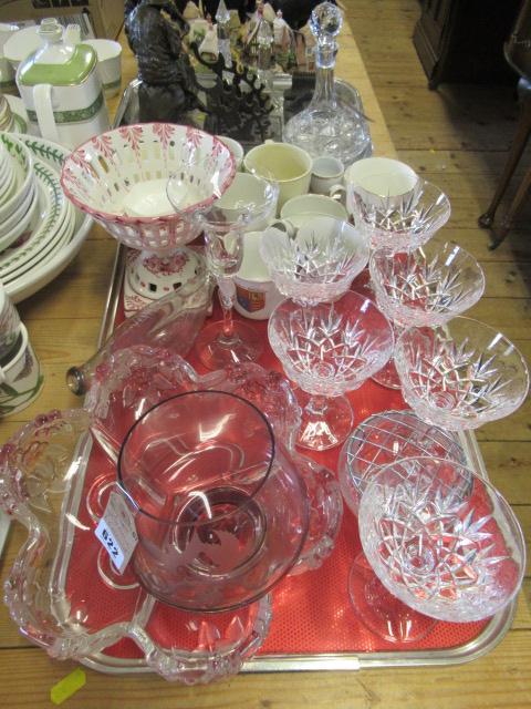 TRAY OF GLASS AND CERAMICS Image