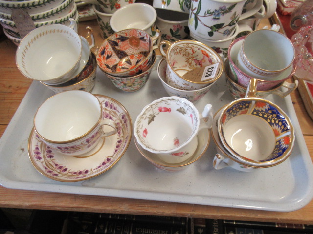 TRAY OF REGENCY AND LATER PORCELAIN CUPS Image