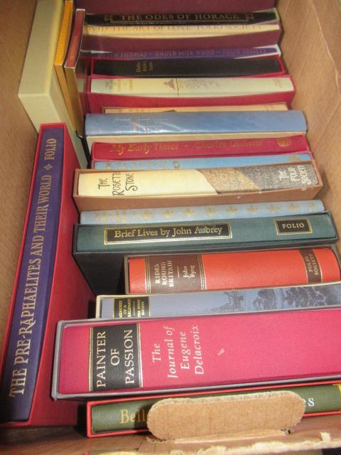BOX OF FOLIO BOOKS Image