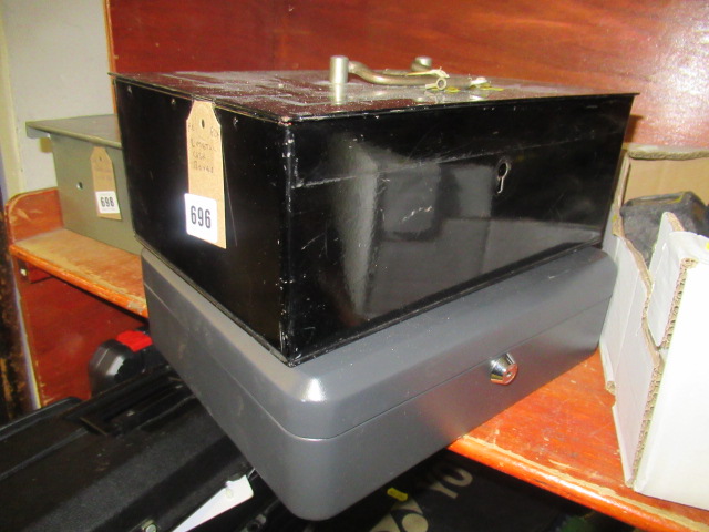 TWO METAL CASH BOXES Image