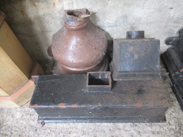 THREE CAST IRON HOPPERS Image