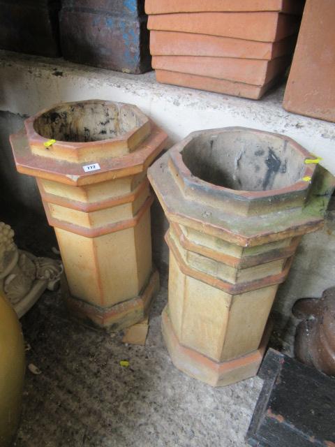 PAIR OF TERRACOTTA CHIMNEY POTS Image
