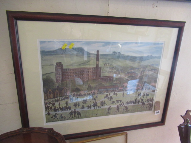 LLOYD GEORGE HIGGINS BLIND STAMP AND SIGNED INDUSTRIAL SCENE PRINT Image