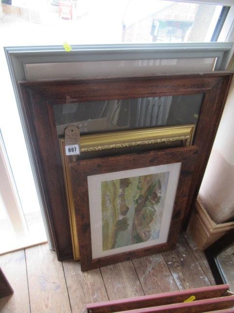 FOUR FRAMED PAINTINGS AND PICTURES Image