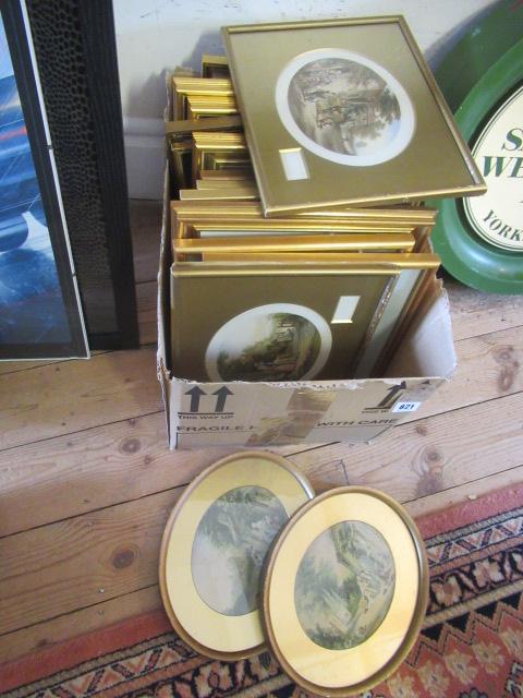 BOX OF GILT FRAMED PRINTS Image