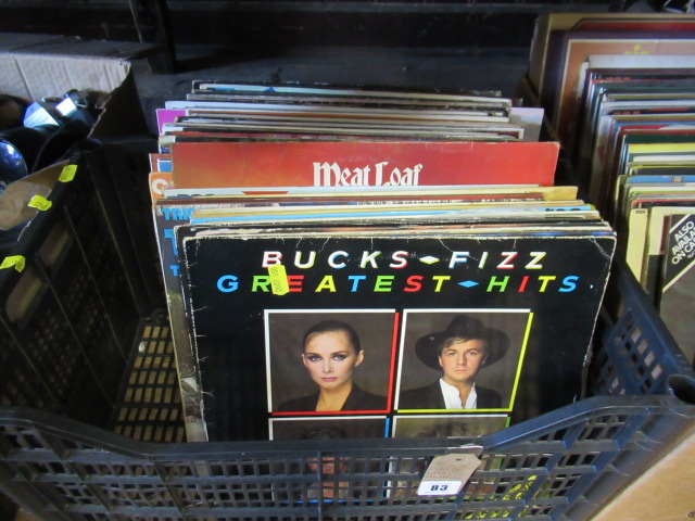 CRATE CONTAINING LP RECORDS INCLUDING MEATLOAF Image