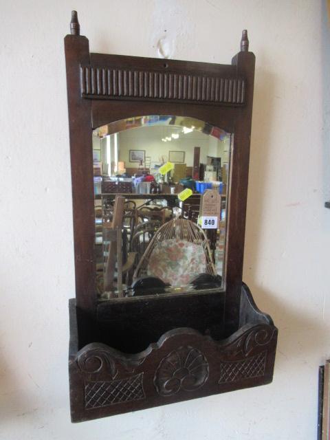 CARVED WOOD MIRROR/CANDLE BOX Image