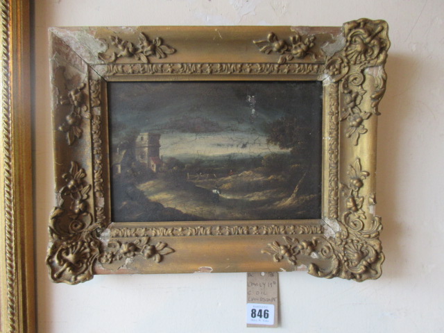 EARLY 19TH CENTURY OIL LANDSCAPE Image